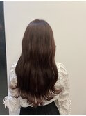 ベージュブラウン艶カラー大人可愛いゆるふわウェーブ巻きロング