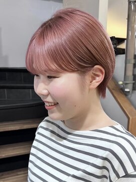 ヒビヲ(HIBIO) 横浜ハイトーンボブタッセルボブ外ハネボブミルクティーベージュ