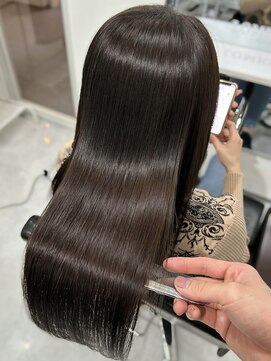 ロムーク 表参道(LOMKH) 秋の小顔レイヤーカット髪質改善シールエクステショコラブラウン