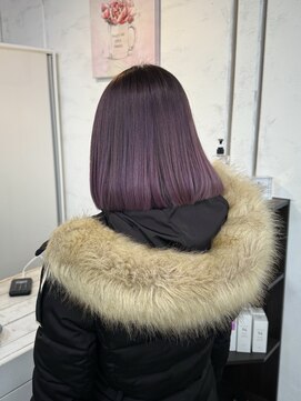 バンクスヘアー(BANK'S HAIR) モーヴピンク×艶ボブ×髪質改善