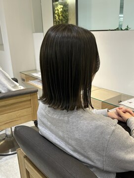 ルディー バイ ヘアーポケット(rudii by HAIR POCKET) 切りっぱなしボブ×オリーブブラウン