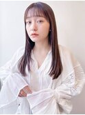 シースルーバングうるツヤ大人可愛いうる艶髪小顔カット