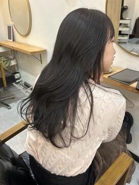 カリシア(CARICIA) 透けるグレージュカラーブリーチなし