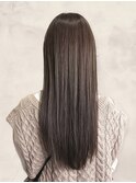 30代40代大人可愛い髪質改善グレージュストレート透明感