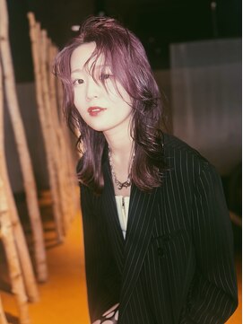 ギグスダブル 栄店(gigs double) ラベンダーカラー × ミディアムレイヤー