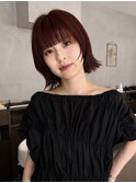 くびれレイヤー/オリーブベージュ/顔周り/シースルー/銀座