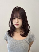 セブンルックス モカ 宇都宮鶴田店(7LOOKS mocha)&nbsp;ミディアムレイヤー×ピンクラベンダーカラー