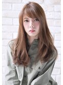 シースルーバングセミロング