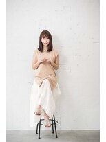 カリン 横浜店(carin) 【carin横浜】暗めカラー/大人ガーリー/鎖骨ミディアム/艶カラー