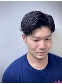 かき上げニュアンスマッシュサイドパート韓国マッシュフェード