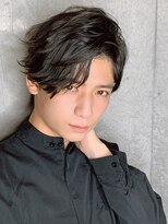 クーエフー(coo et fuu)&nbsp;外ハネアシメウルフ　ナチュラル黒髪　短髪