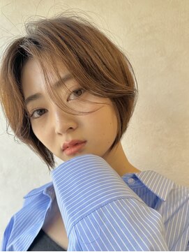 ロンドブルーム 天神大名店(Lond Bloom) 10代20代30代ショートボブブリーチなしダブルカラー丸みショート