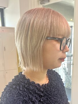 デート 下北沢(DATE) ダブルカラーミルクティーベージュカラーケアブリーチハイトーン