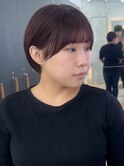 マッシュショート×小顔顔周り×ピンクアッシュ/横浜モード
