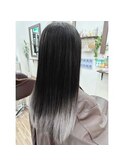 グラデーション×シルバー