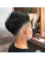 エン バイ ヘアーリーフ 西田辺店(EN by Hair Leafy)&nbsp;長めフェードスタイル/フェード/ビジネスカジュアル/メンズ
