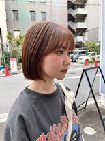 カフ(CAF)&nbsp;CAF FUKO オレンジベージュ/暖色系カラー/ボブ/大阪/心斎橋