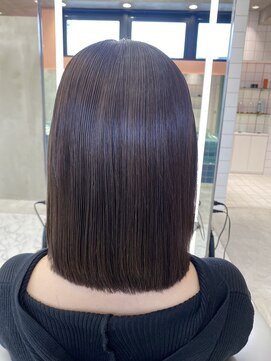ロンドルーチェ 心斎橋(Lond luce) ダークアッシュ/ミディアムレイヤーカット［髪質改善/縮毛矯正］