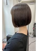 ダークアッシュ切りっぱなしボブ浦和美容室ARTS荒巻充カット上手