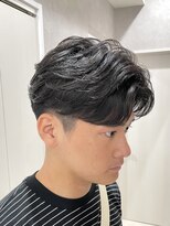 メレ 仙台(Mele)&nbsp;ニュアンスパーマ/ダークアッシュ/センターパート/センター分け