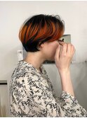 根元が伸びても気にならないデザインカラー