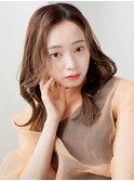 大人かわいい/小顔/ミディアムレイヤー/20代30代40代