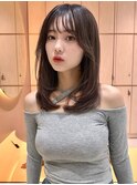 似合わせカット×韓国レイヤーカットブリーチなし顔周り[大宮]