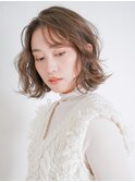 ゆるふわエアリーパーマ/ボブ/レイヤー/透明感ベージュ