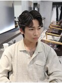 毛流れパーマフェザーパーマセンターパート