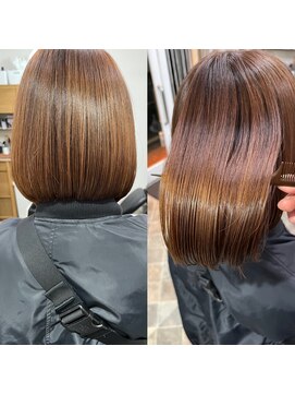 フリーダム(FREE-DOM) 艶髪ボブスタイル・カラー&縮毛矯正&髪質改善