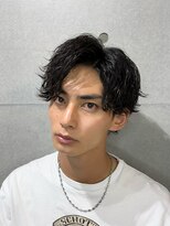 パヌポン 原宿表参道(PANUPON) メンズセンターパートソフトツイストスパイラルパーマ