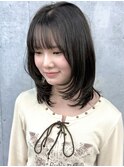 池袋 ロブ 顔周りレイヤー レイヤーカット ミディアムレイヤー