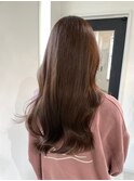 桑名ロングレイヤーカットミルクティーベージュロングヘア韓国