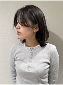 オリーブグレージュ/透明感カラー/レイヤーカット/ボブ/恵比寿駅