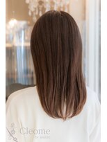 クレオメ 田町店(Cleome) ピンクベージュレイヤーイメチェン前髪フェイスレイヤー暗髪美髪