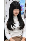 低め×ナチュラルレイヤーロング