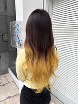 アクルヘアーバイテソロ(AKUR hair by tesoro)&nbsp;ブラウン×イエロー
