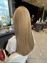 アース 星ヶ丘店(HAIR & MAKE EARTH) ミルクティーベージュ×サラツヤロング