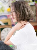 ★ミントカラーアシンメトリー前下がりグラボブ20代30代40代★7