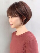 アイティー バイ アルバム 中野店(IT by ALBUM)&nbsp;前下がりショートボブ_オリーブカラーハイライトカラー_ba307533