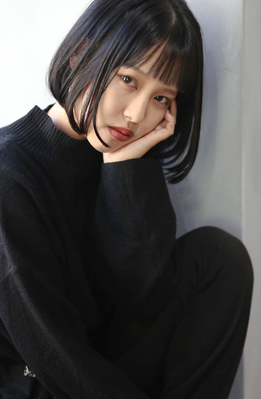 Ankh 】シースルーバング×黒髪ぱっつんボブ#大人かわいい