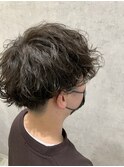 マッシュ×波パーマ