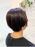 ショートボブ＊パープルブラウン