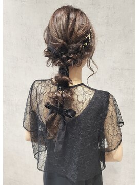 リップル(Ripple) 【海浜幕張 Ripple】編み下ろし×ベロアリボン×金箔