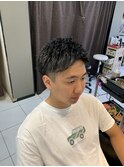 スウィングアップバングジェットモヒカンフェードカットショート