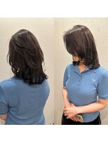 ウニレ バイ センス(unire by sense)&nbsp;【韓国風】レイヤーカット×ブルーブラックカラー/飾磨/姫路