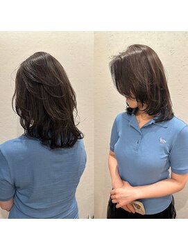 ウニレ バイ センス(unire by sense) 【韓国風】レイヤーカット×ブルーブラックカラー/飾磨/姫路