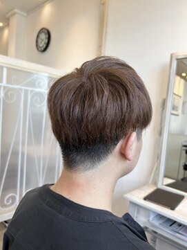 エルベ  茨大前店(elve) ツーブロック×ナチュラルベージュ