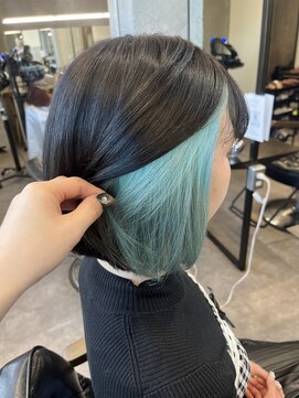 エイト 池袋店(EIGHT ikebukuro) レディースボブ×インナーペールグリーン