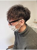 刈り上げショートマッシュ波巻きツイストスパイラルパーマ